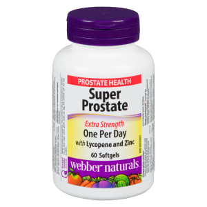 Webber Naturals Prostate Health Super Prostate Extra Strength with Lycopene and Zinc 60 Softgels