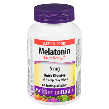Webber Naturals Sleep Support Melatonin 5 mg 60 Sublingual Tablets