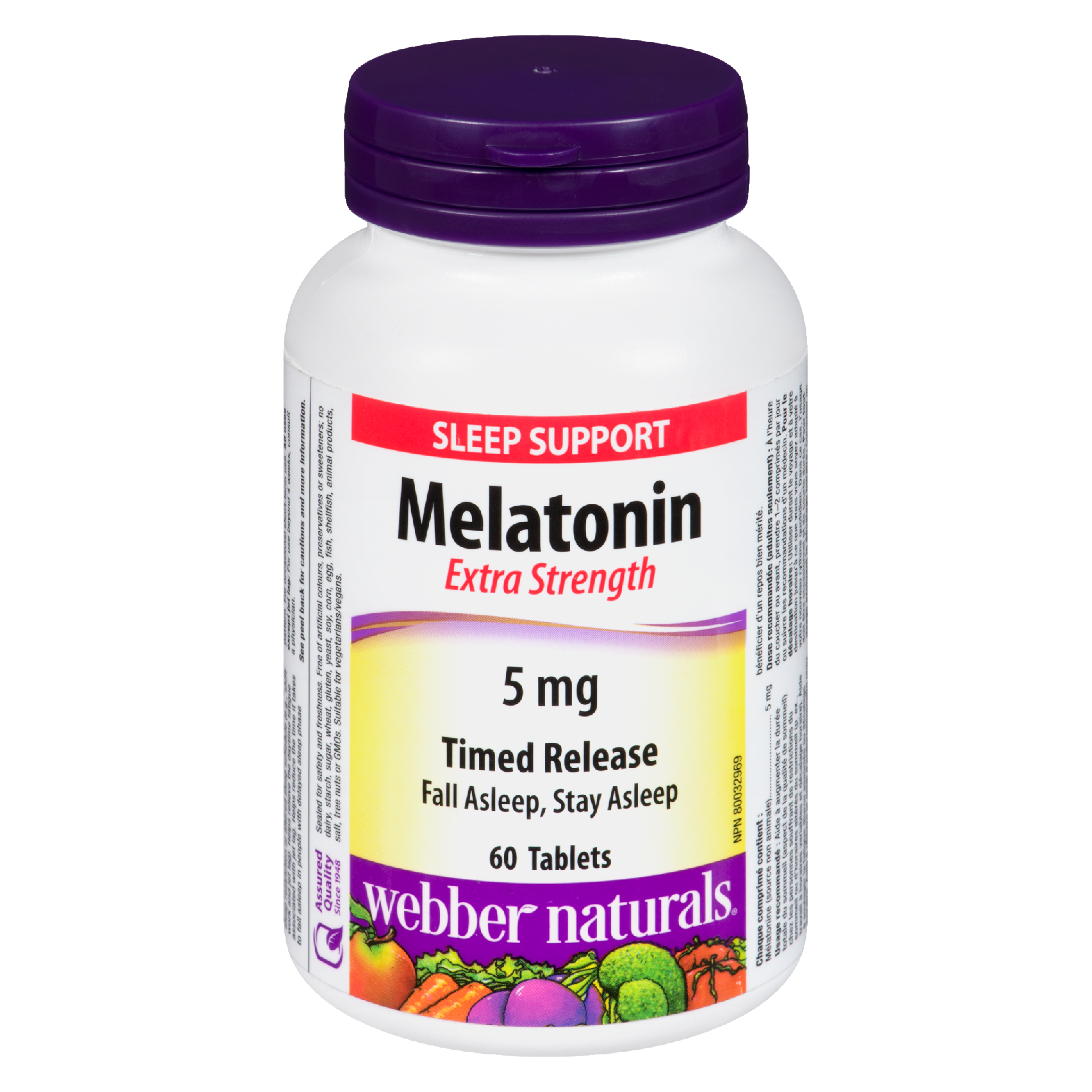Webber Naturals Sleep Support Melatonin 5 mg 60 Tablets