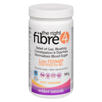 Webber Naturals the Right Fibre4 Low FODMAP Certified for IBS Zesty Tangerine 195 g