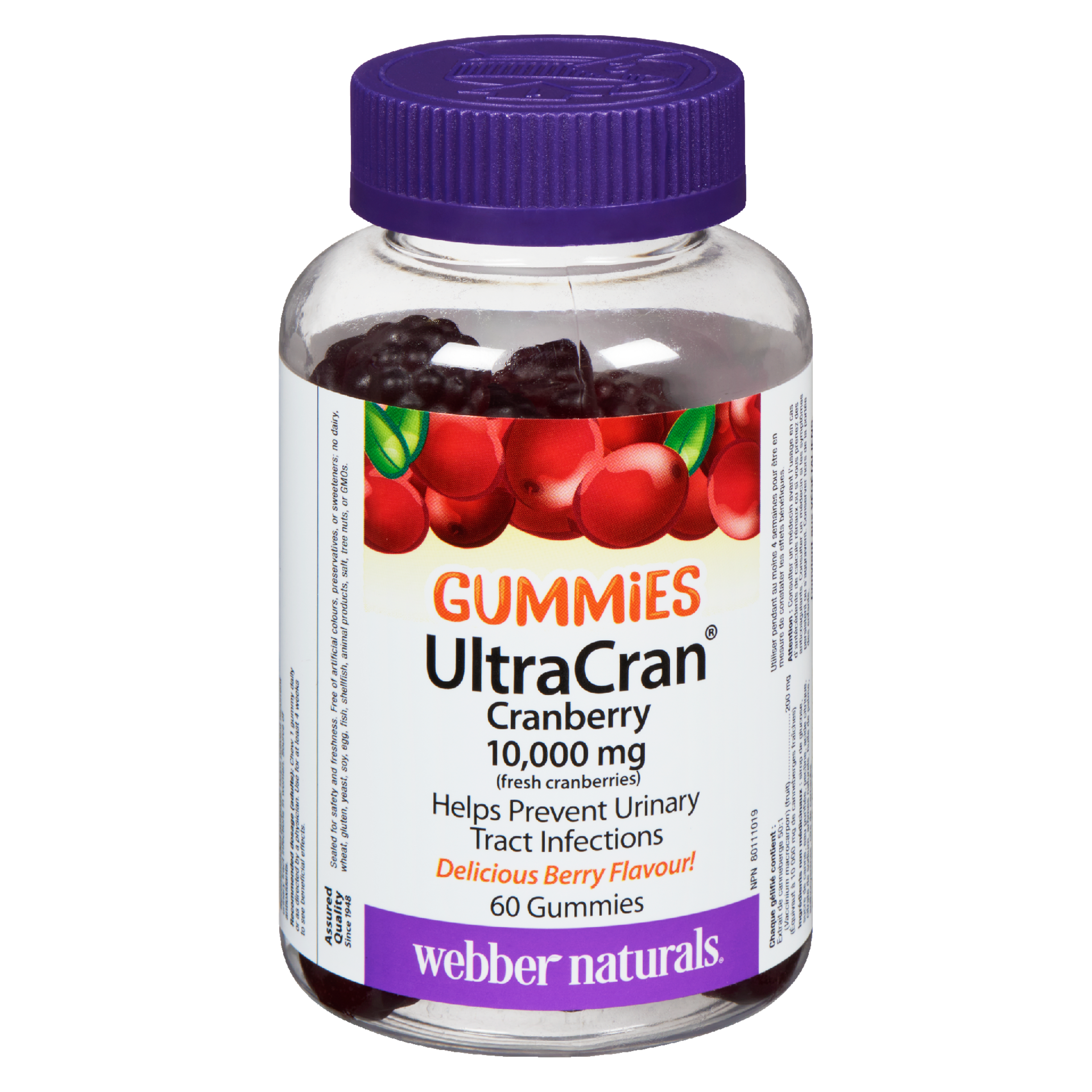 Webber Naturals UltraCran Gummies Cranberry 10,000 mg 60 Gummies