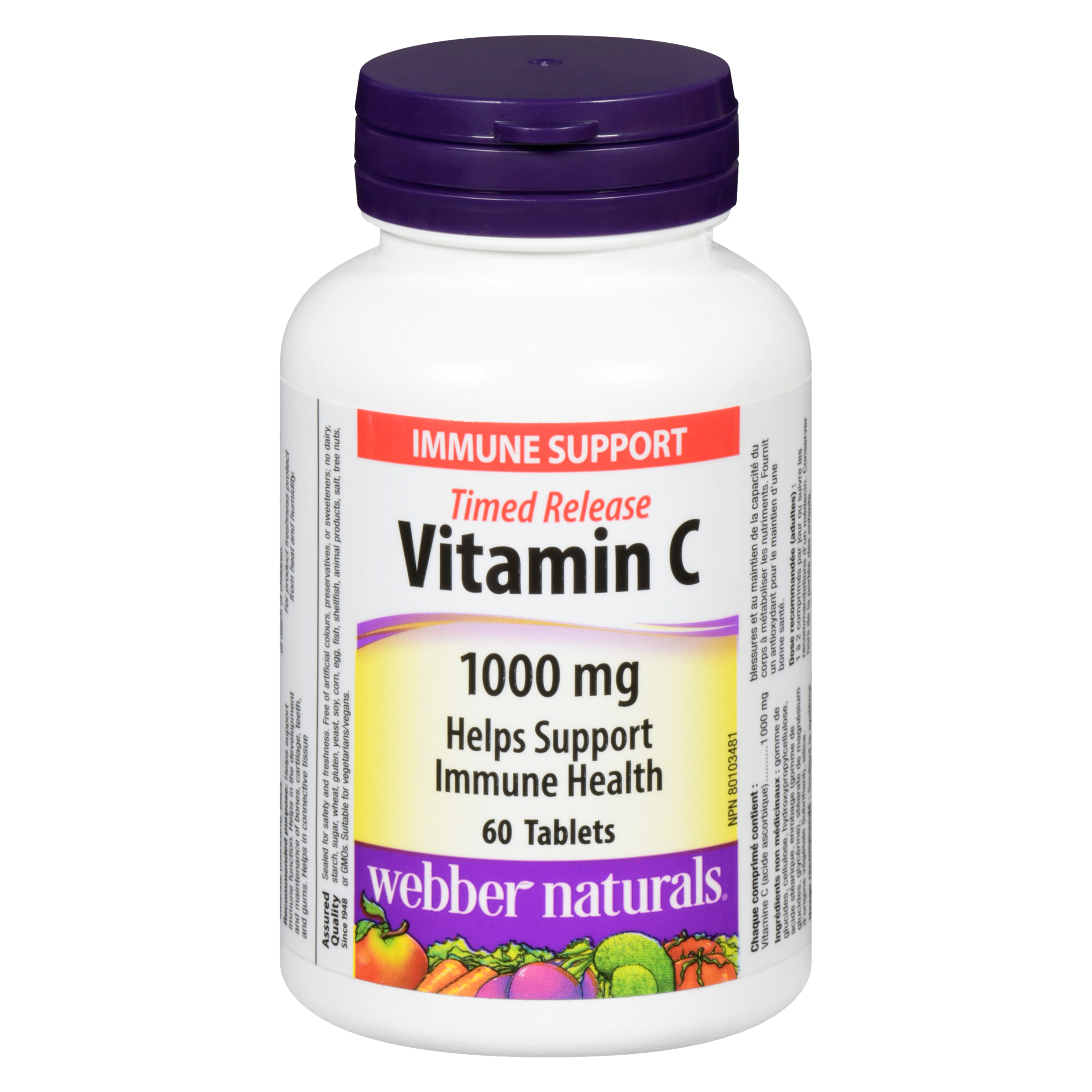 Webber Naturals Vitamin C Timed Release 1000 mg 60 Tablets