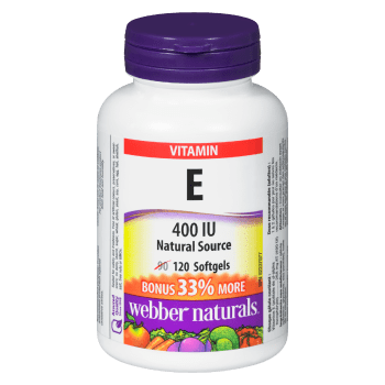 Webber Naturals Vitamin E 400 IU Natural Source 120 Softgels