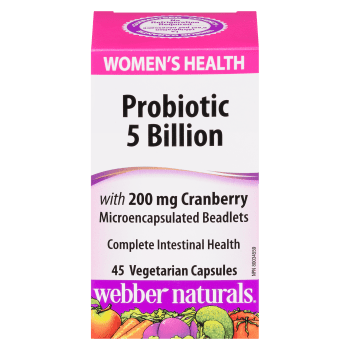 Webber Naturals Women's Health Probiotic 5 Billion 45 Vegetarian Capsules