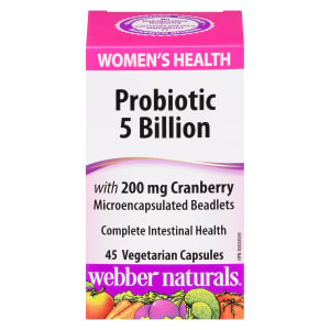 Webber Naturals Women's Health Probiotic 5 Billion 45 Vegetarian Capsules