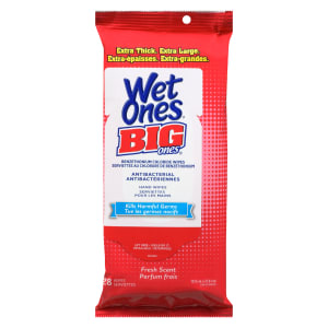 Wet Ones Big Ones Hand Wipes Antibacterial Fresh Scent 28 Wipes