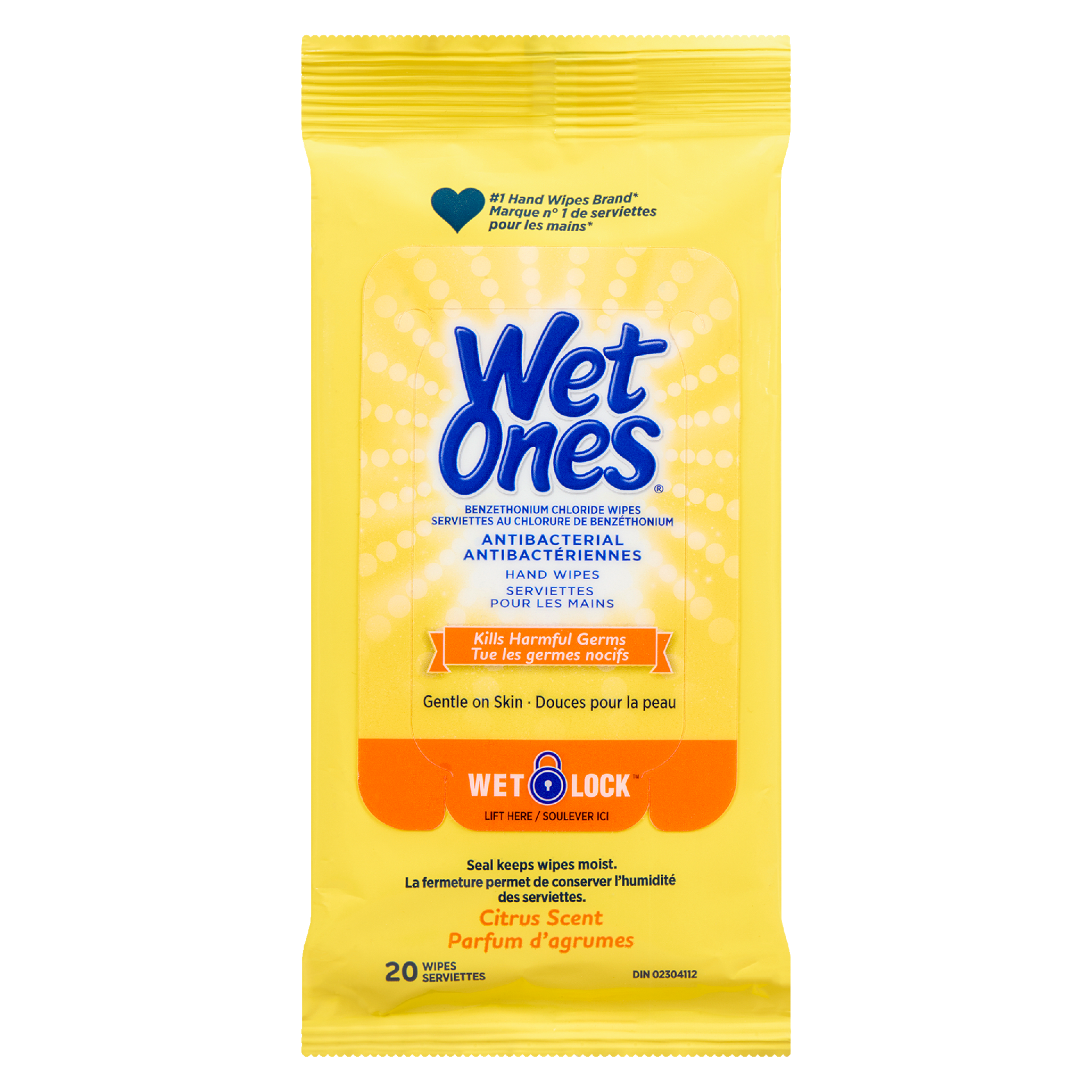 Wet Ones Hand Wipes Antibacterial Citrus Scent 20 Wipes