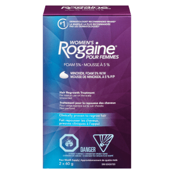 Women's Rogaine Hair Regrowth Treatment Minoxidil Foam 5% w/w 2 x 60 g