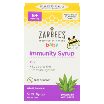 Zarbee's Baby Immunity Syrup Grape Flavour 6+ Months 59 ml