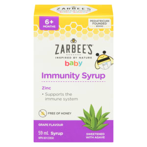 Zarbee's Baby Immunity Syrup Grape Flavour 6+ Months 59 ml
