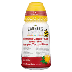 Zarbee's Children's Complete Cough + Cold Syrup 6 + Years Grape Flavour 118 ml