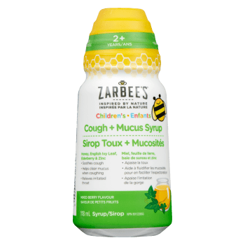 Zarbee's Children's Cough + Mucus Syrup Mixed Berry Flavour 2 + Years 118 ml