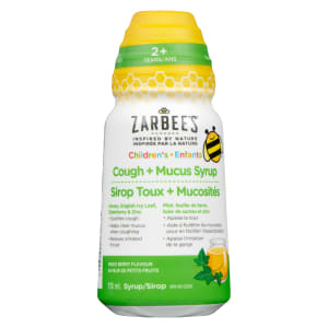 Zarbee's Children's Cough + Mucus Syrup Mixed Berry Flavour 2 + Years 118 ml
