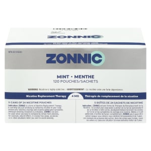 Zonnic Nicotine Replacement Therapy Mint 4 mg Adults 18+ 120 Pouches