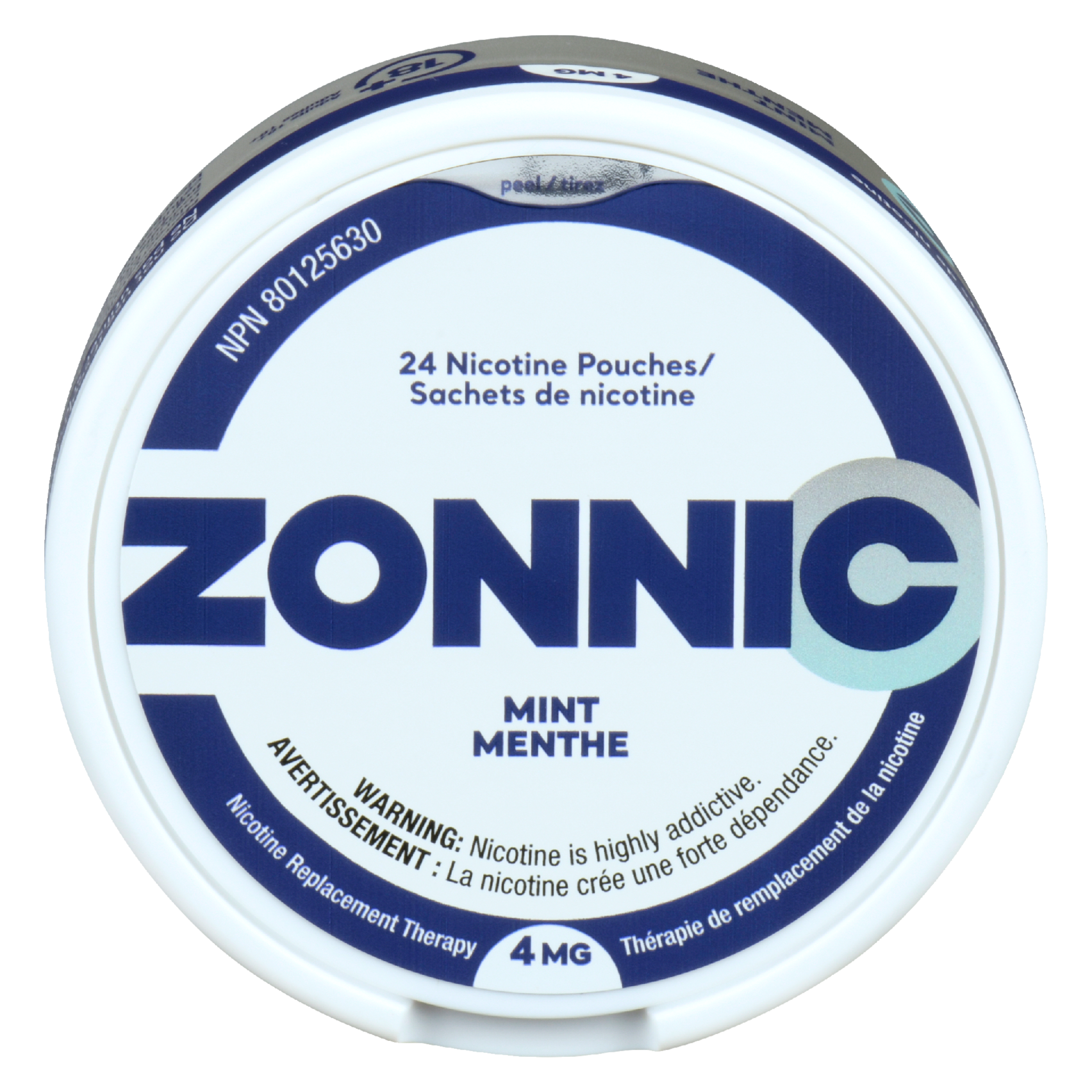Zonnic Nicotine Replacement Therapy Mint 4 mg Adults 18+ 24 Nicotine Pouches