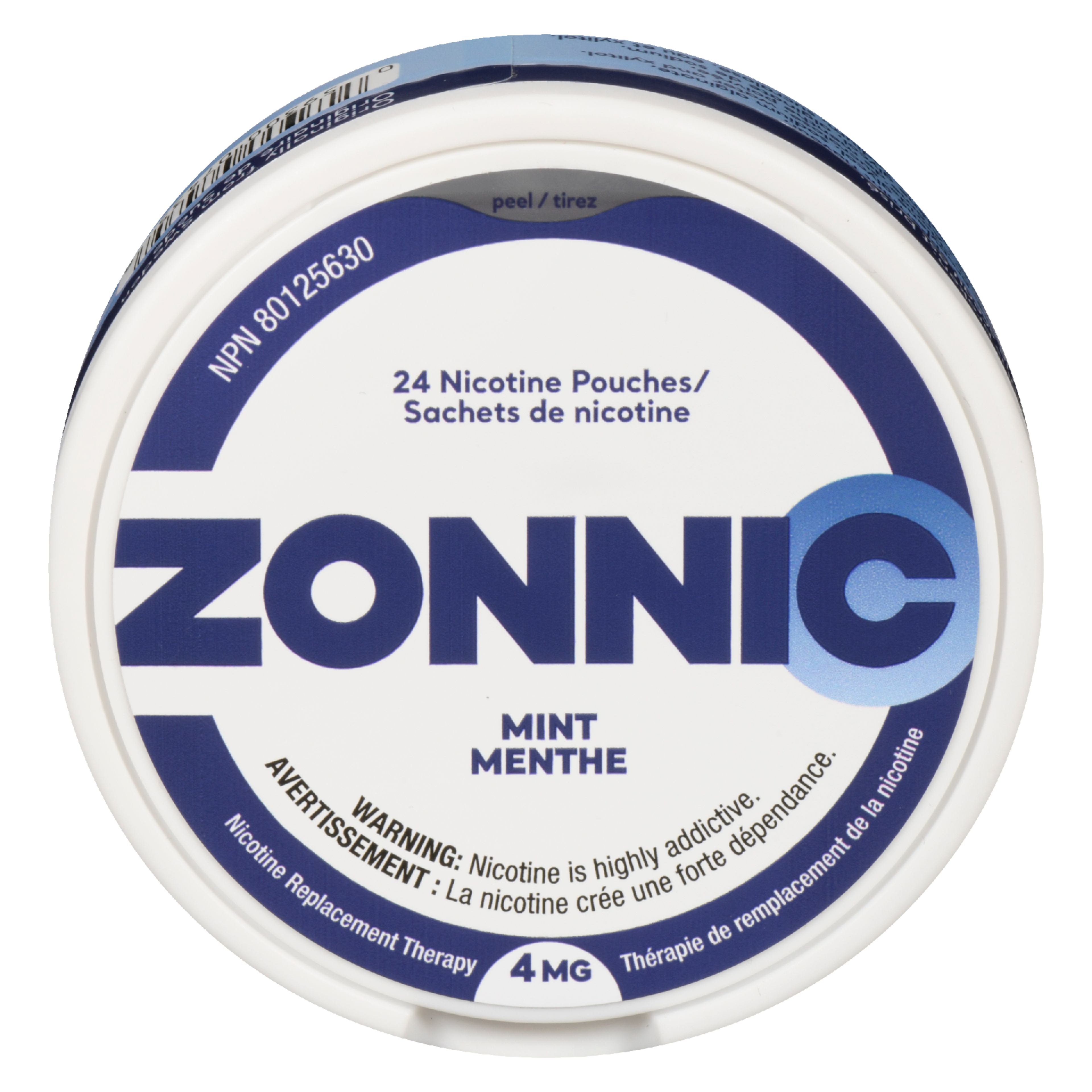 Zonnic Nicotine Replacement Therapy Mint Adults 18+ 4 mg 24 Nicotine Pouches