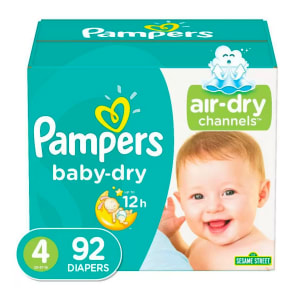 Pampers Baby Dry Diapers Super Pack (Size 4, 92 Count)